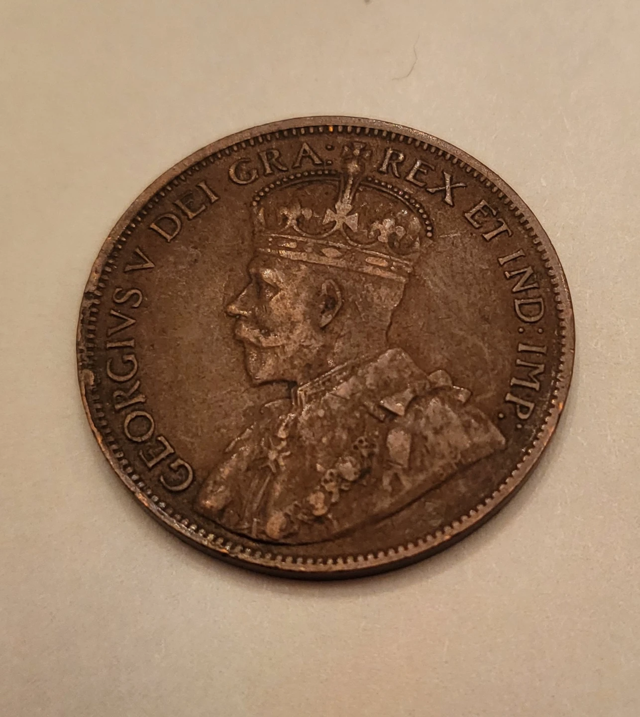 1918 Canadian One Cent Coin - photo 2