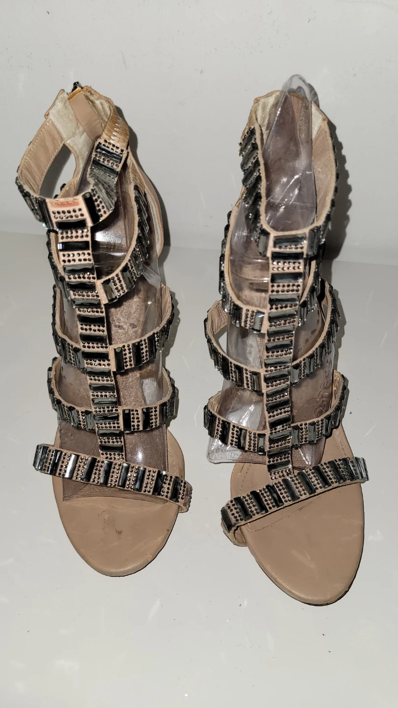 Steve Madden Strappy Embellished Heeled Sandals