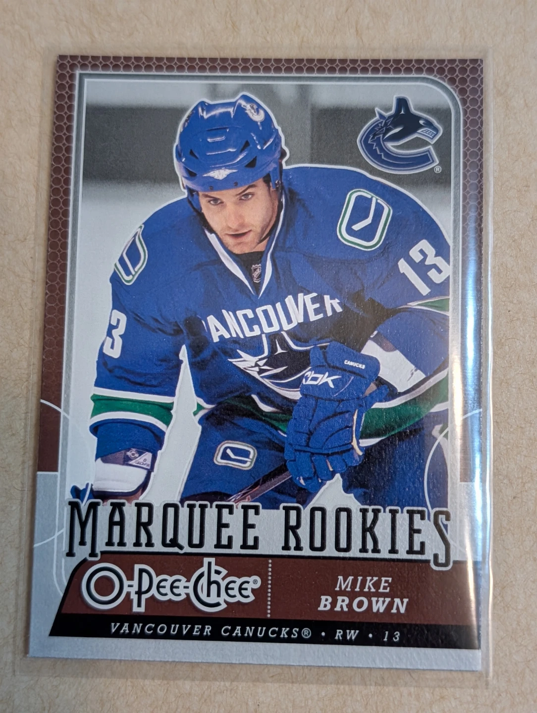 2008-09 O-Pee-Chee Mike Brown Marquee Rookies Hockey Card