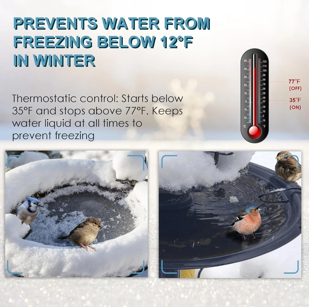 Utility De-Icer Submersible Cast Aluminum Bird Bath Heater - photo 2