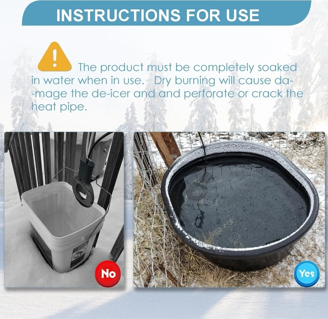 Utility De-Icer Submersible Cast Aluminum Bird Bath Heater - photo 5