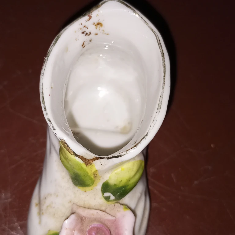 Vintage Ceramic Shoe Trinket with Rose - photo 5
