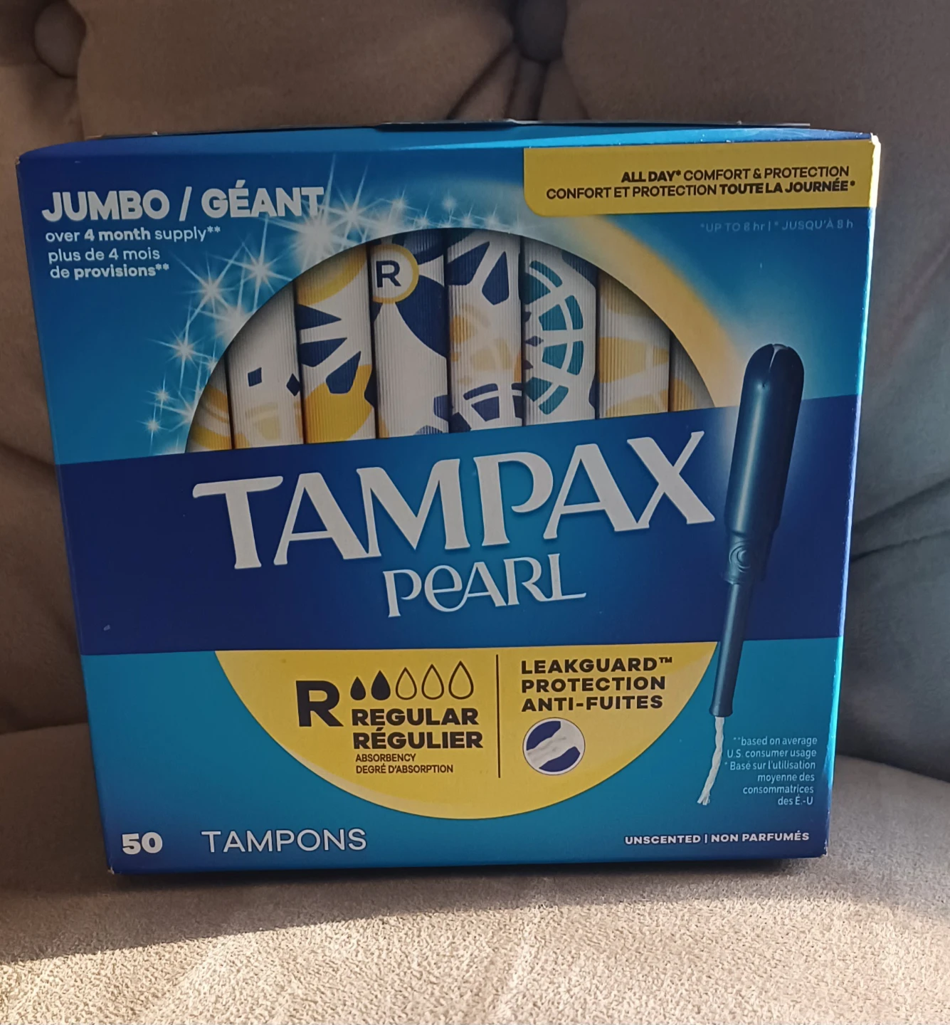 Tampax Pearl Tampons - Regular Absorbency (50 Count)