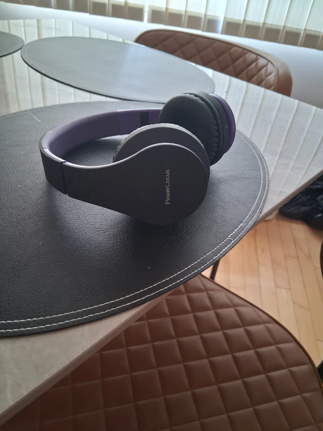 PowerLocus Wireless Headphones - Grey/Purple