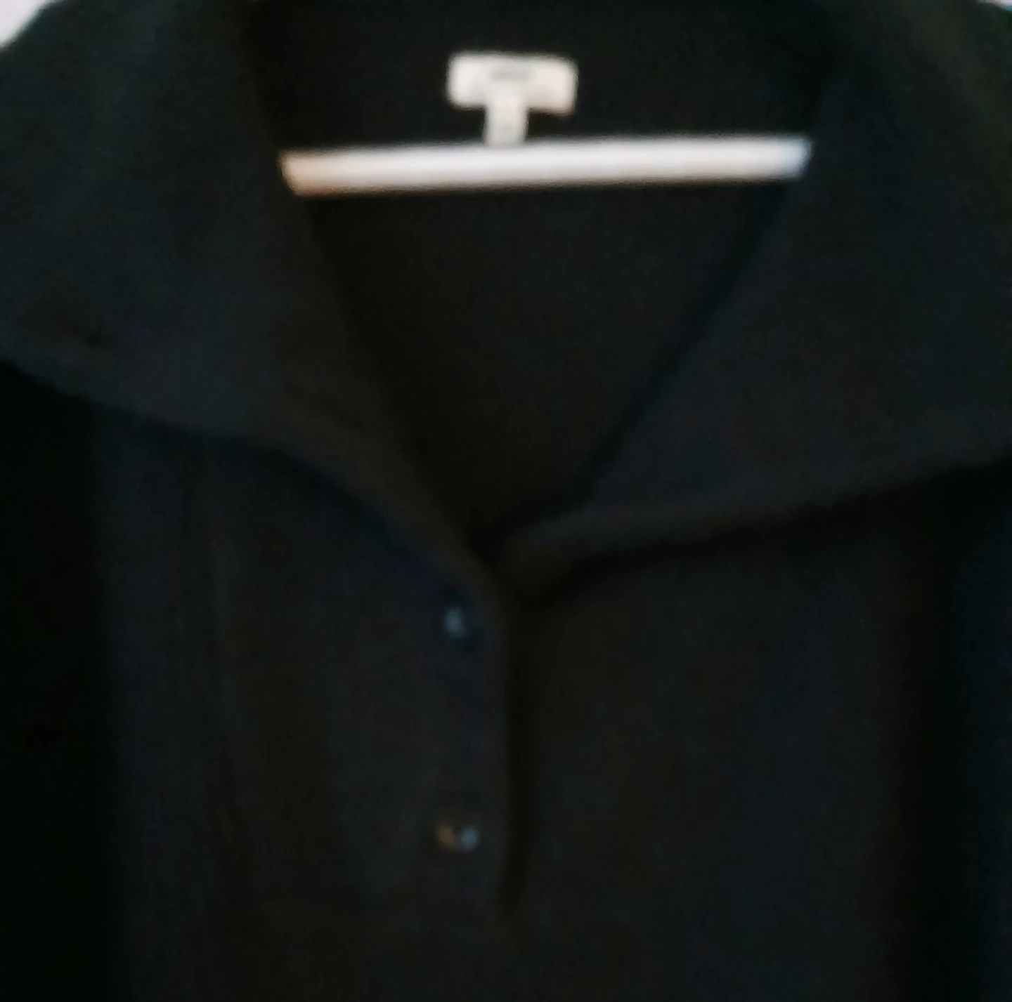 Aerie Black Knit Collared Pullover Sweater M - photo 3