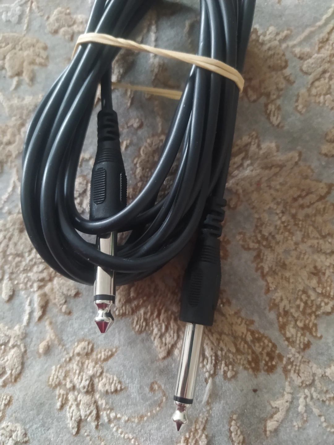 Black Guitar Cable with 1/4" Jacks