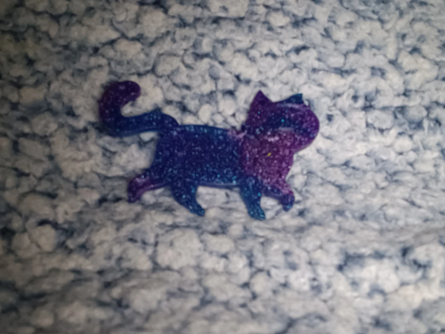 Handmade Glitter Resin Cat Charms - photo 5
