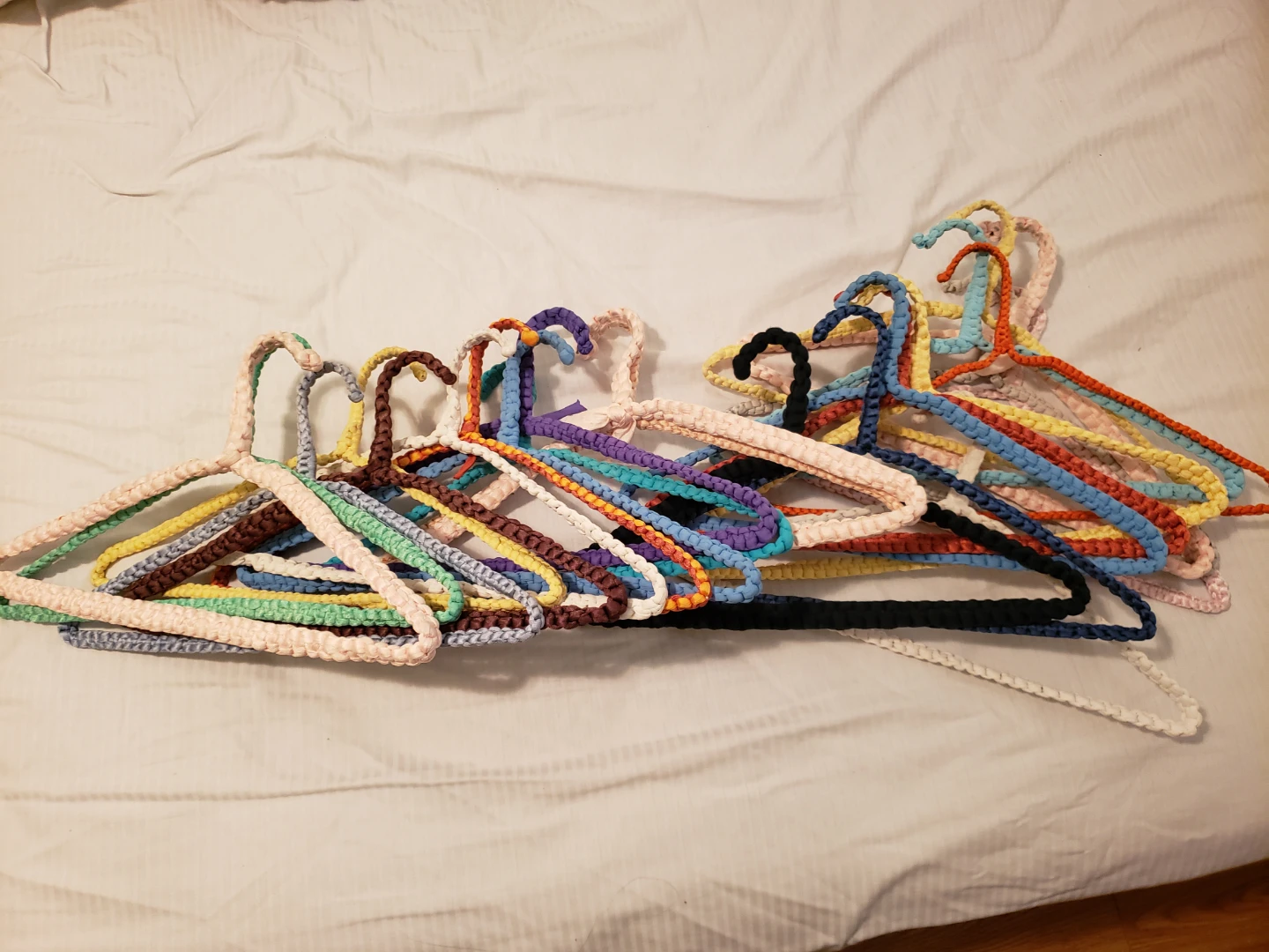 Bundle of 24 braided colourful hangers - photo 2