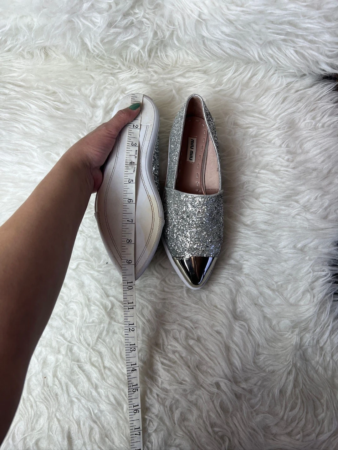 Miu Miu Glitter Slip-On Shoes - Size 36 - photo 4