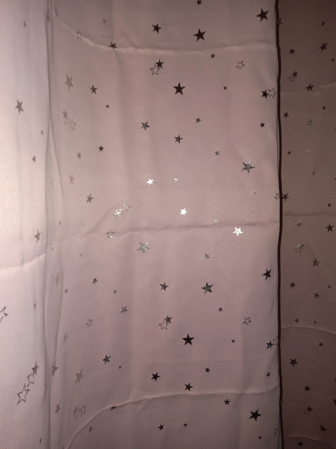Pink Star Print Curtains