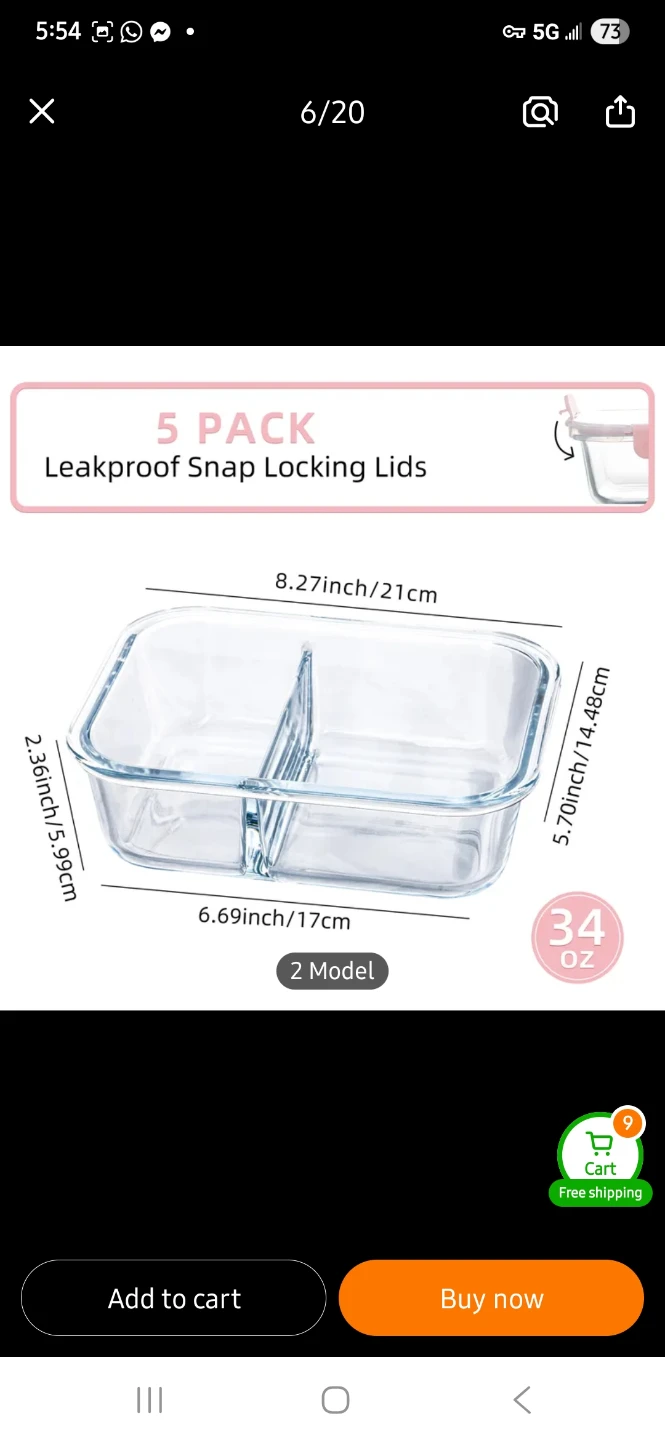 NEW Glass Food Storage Containers with Lids - photo 5