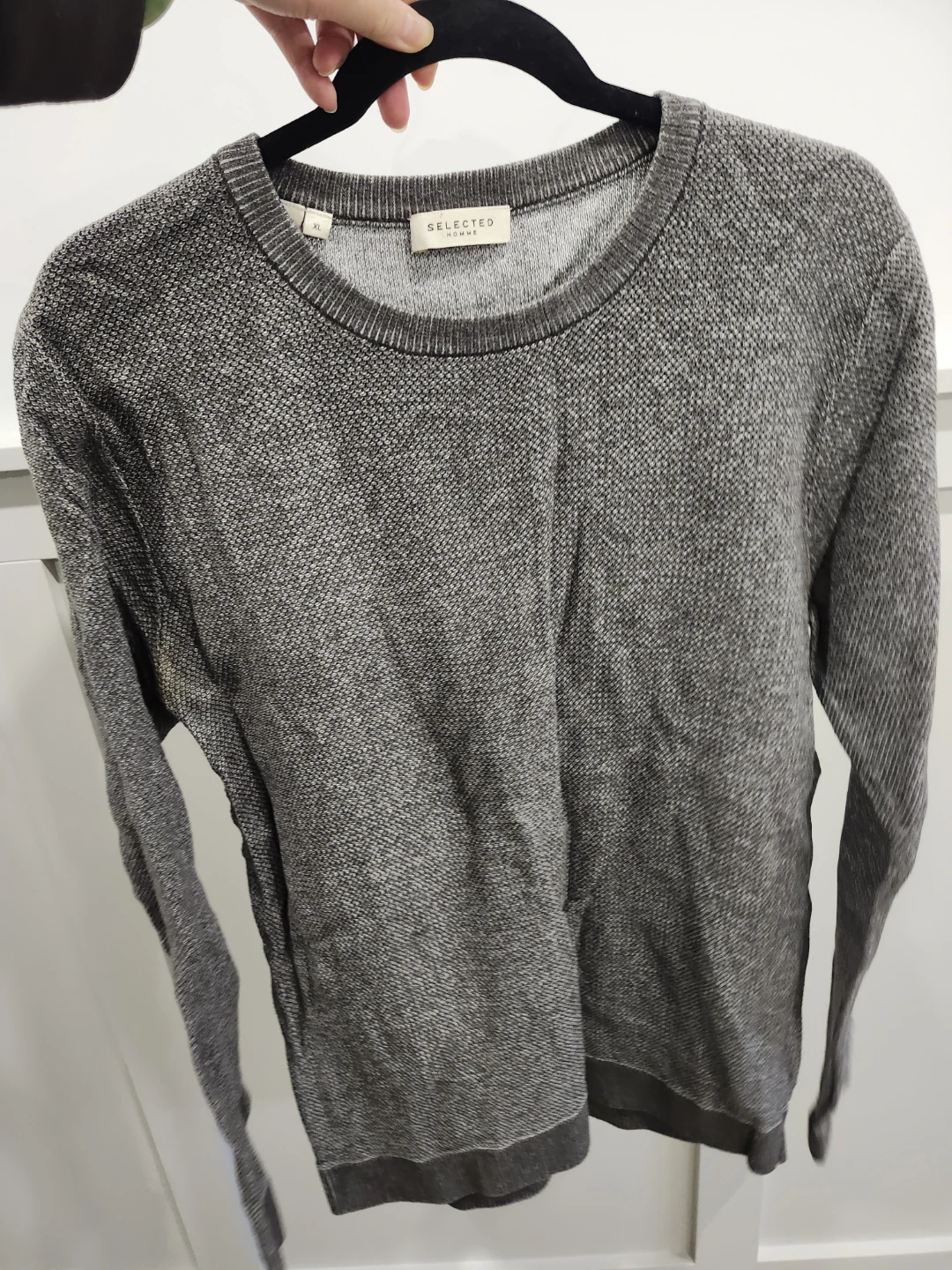 Selected Homme Grey Knit Sweater - Size XL