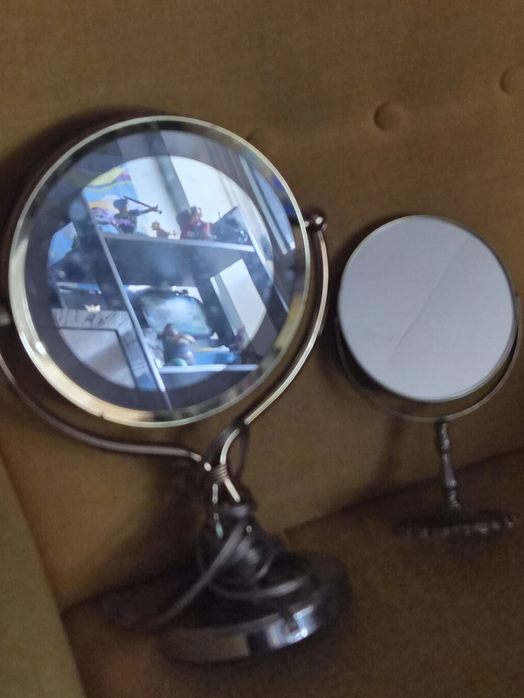 Pair of make up mirror