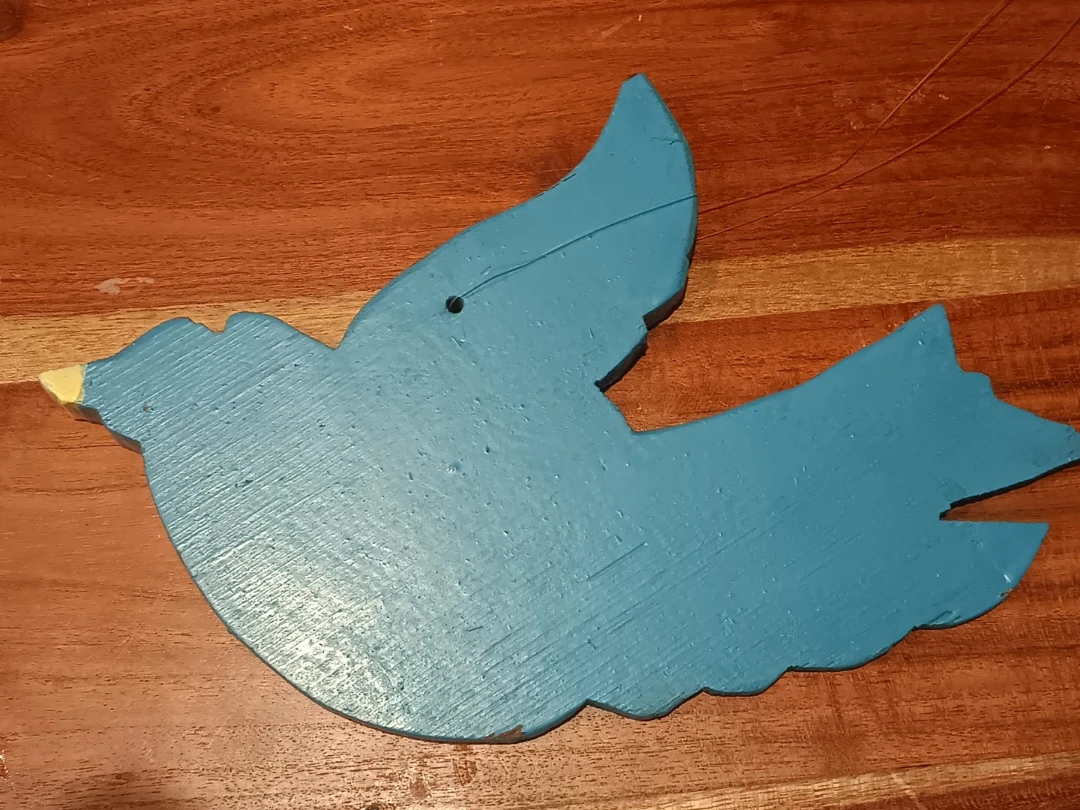Blue Wooden Bird Wall Decor - photo 2