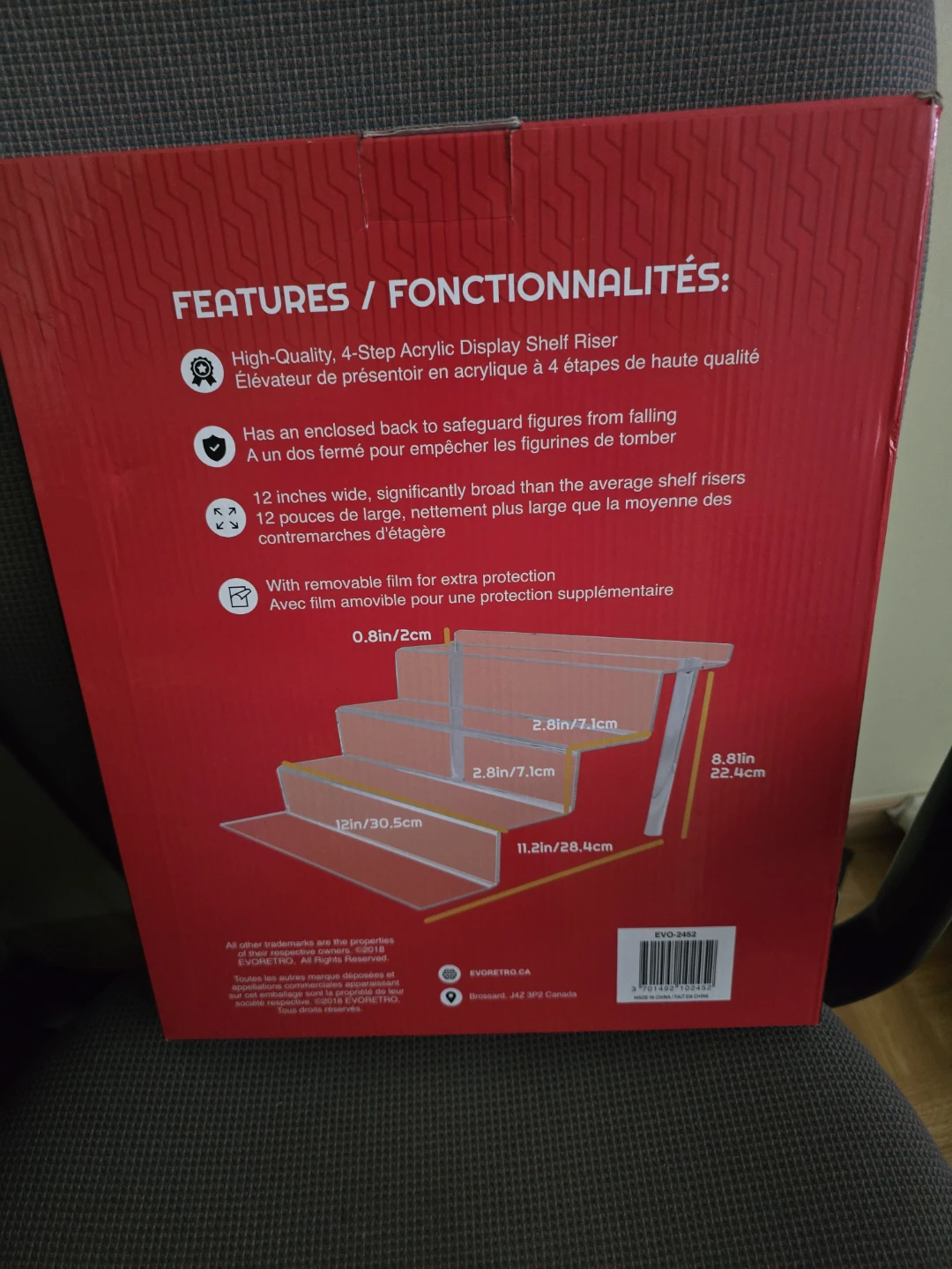 EVORETRO 4-Step Acrylic Display Shelf Riser (Pack of 2) - photo 3