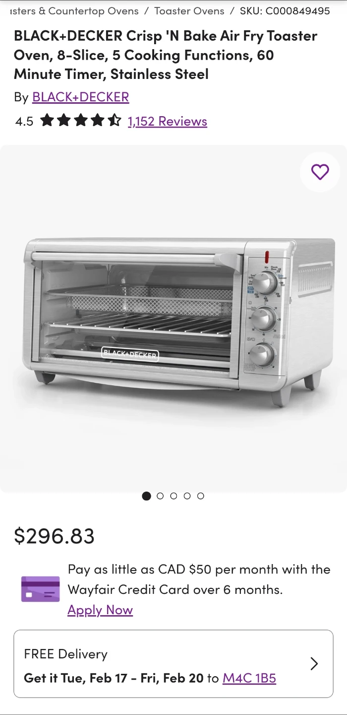 BLACK+DECKER Air Fry Toaster Oven
