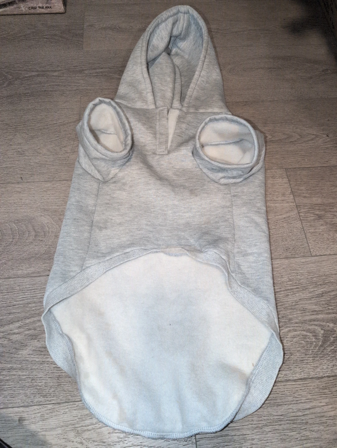 Grey Dog Hoodie with Canadian Flag Heart & "EH?" - photo 5