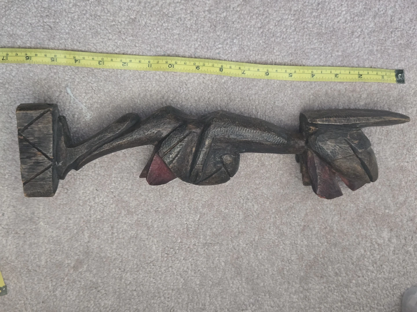 African Articraf Wooden Carved Statue - photo 3