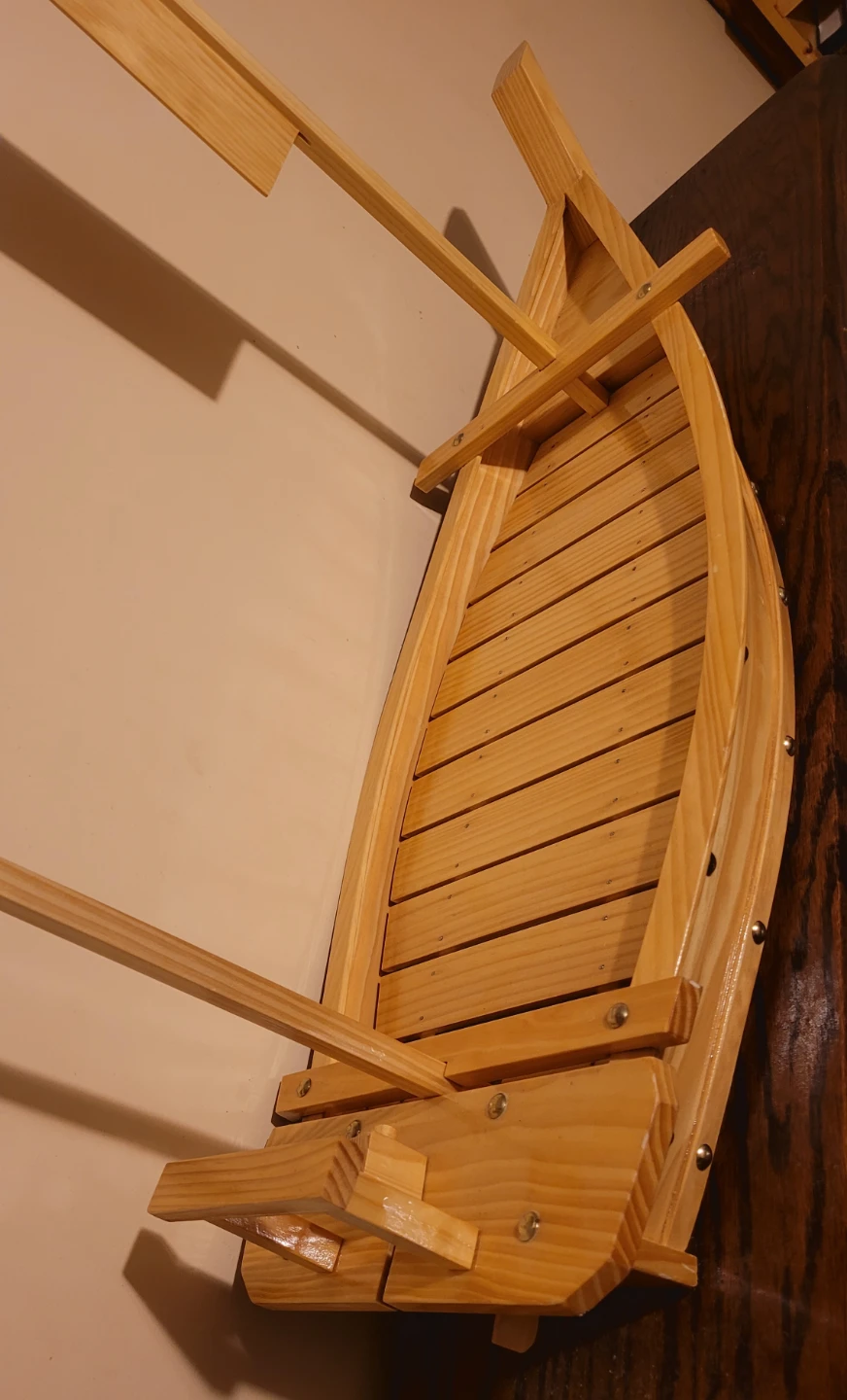 35" Wooden Sushi Serving Boat - photo 2