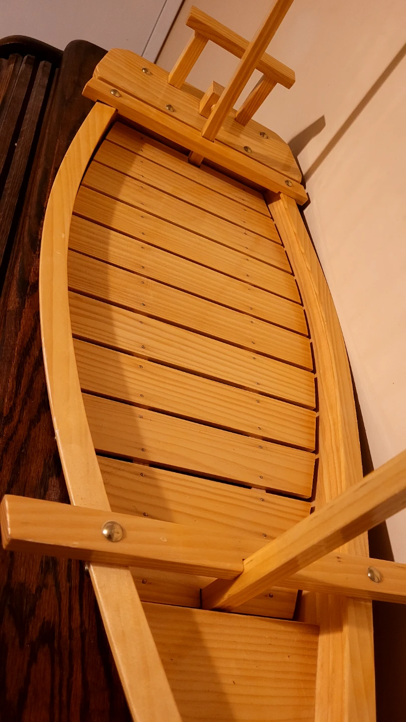 35" Wooden Sushi Serving Boat - photo 3