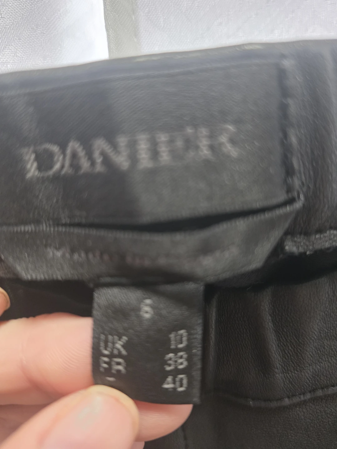 DANIER Leather Pants - Black, Size 6 - photo 3