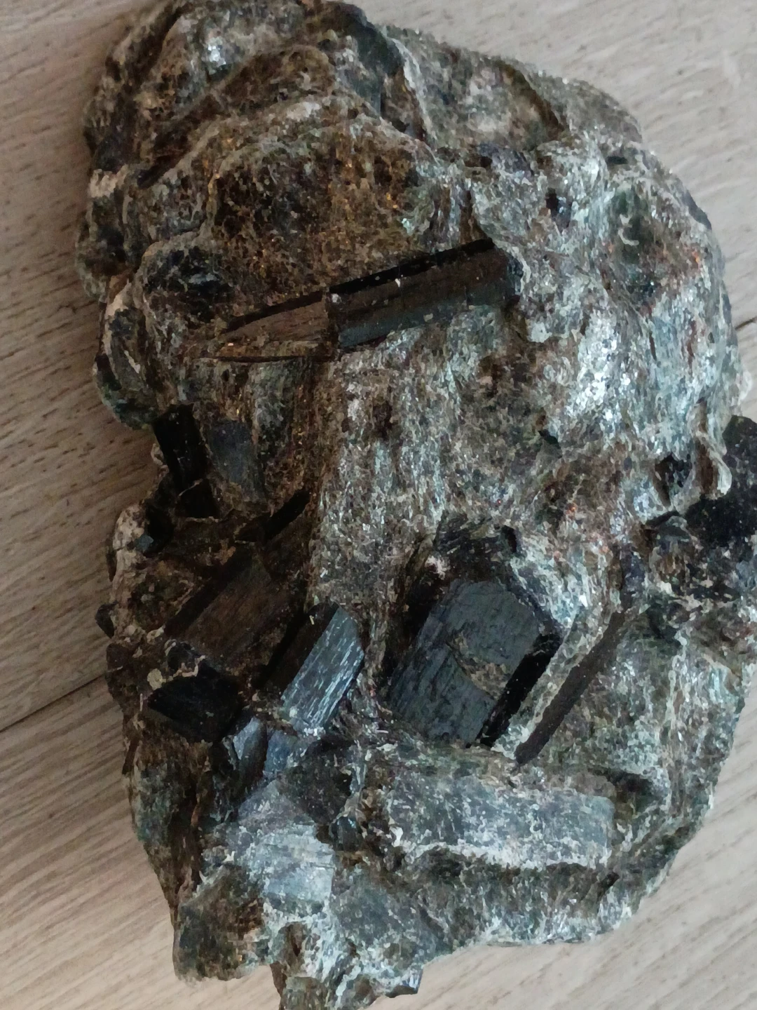 Black Tourmaline Crystal Cluster - photo 2