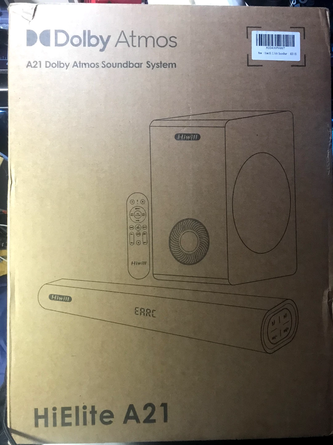 Hiwill A21 Dolby Atmos Soundbar System with Subwoofer
