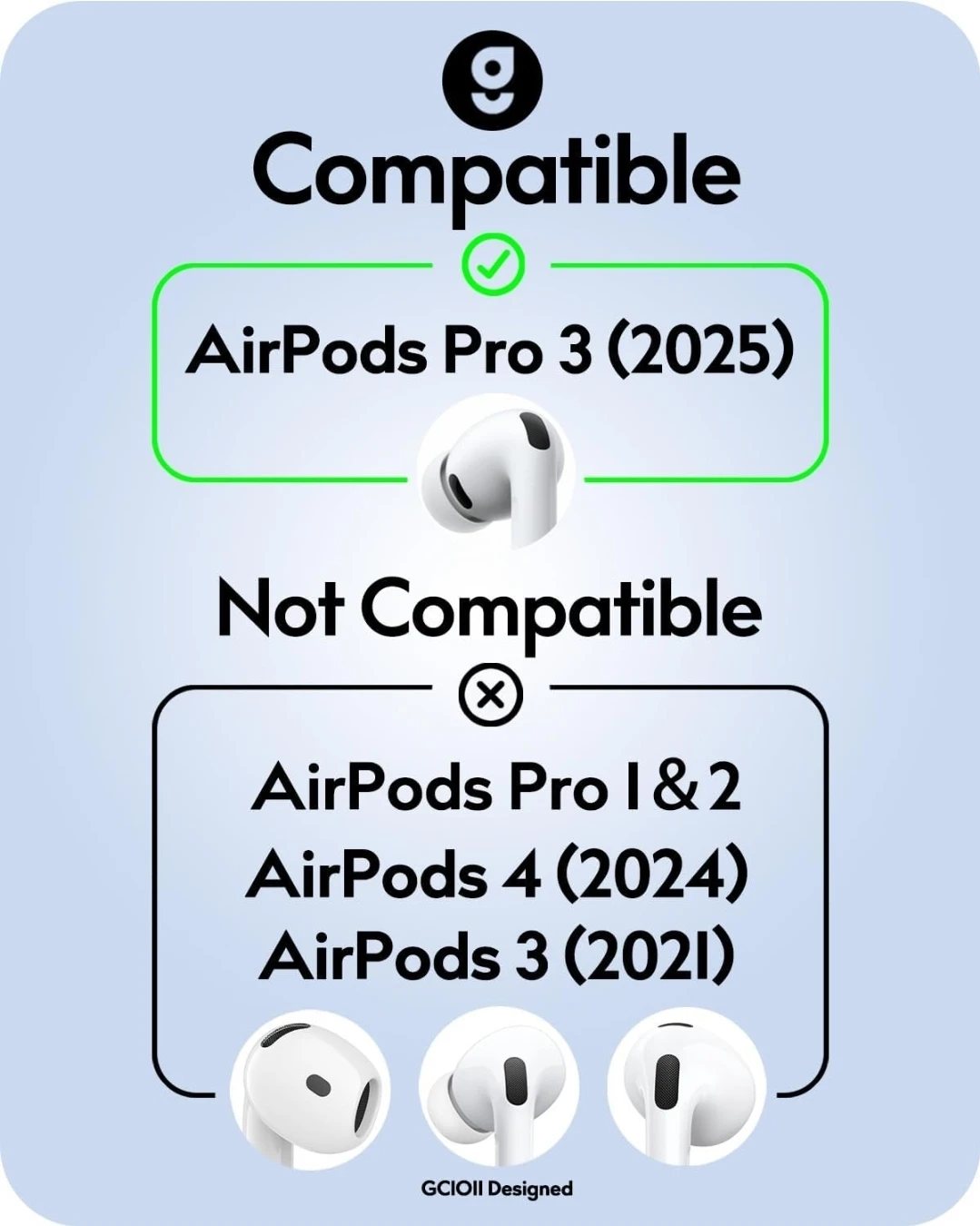3 Pairs Ear Hooks for AirPods Pro 3 (2025) - photo 2
