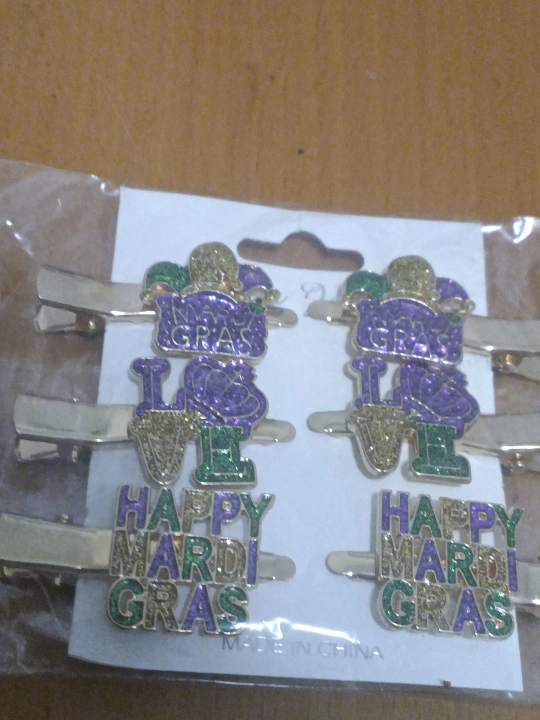 Mardi gras hair clips set - photo 2