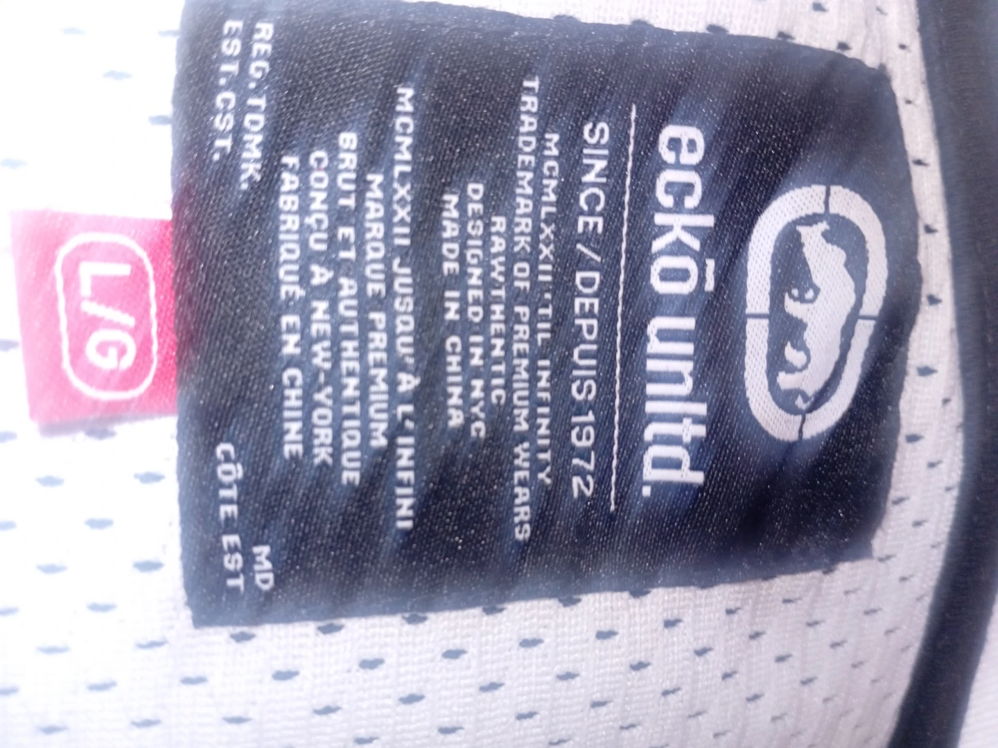 Ecko Unltd. "93" Jersey T-Shirt - White, Size L/G - photo 2