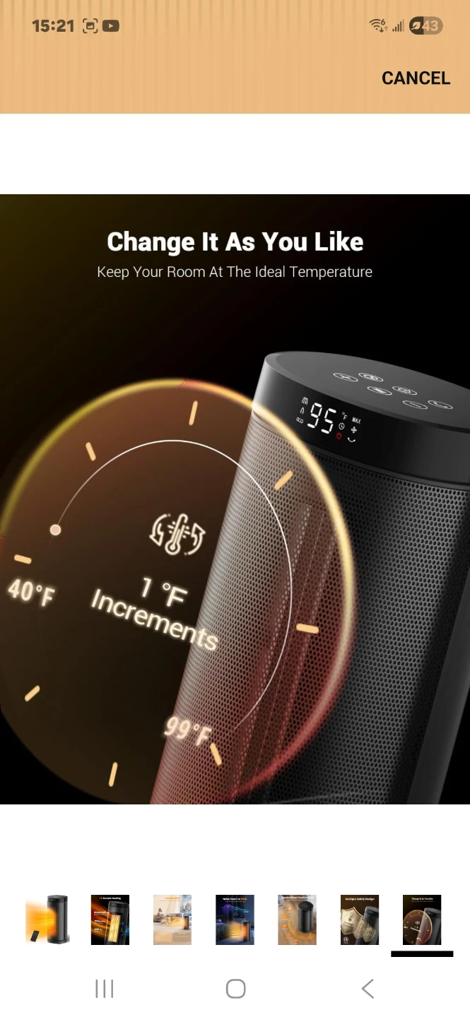 Space Heater with Remote Control - photo 2
