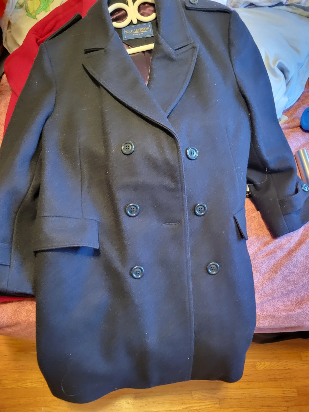 Wm. H. Leishman Navy Wool Double-Breasted Coat  🥕