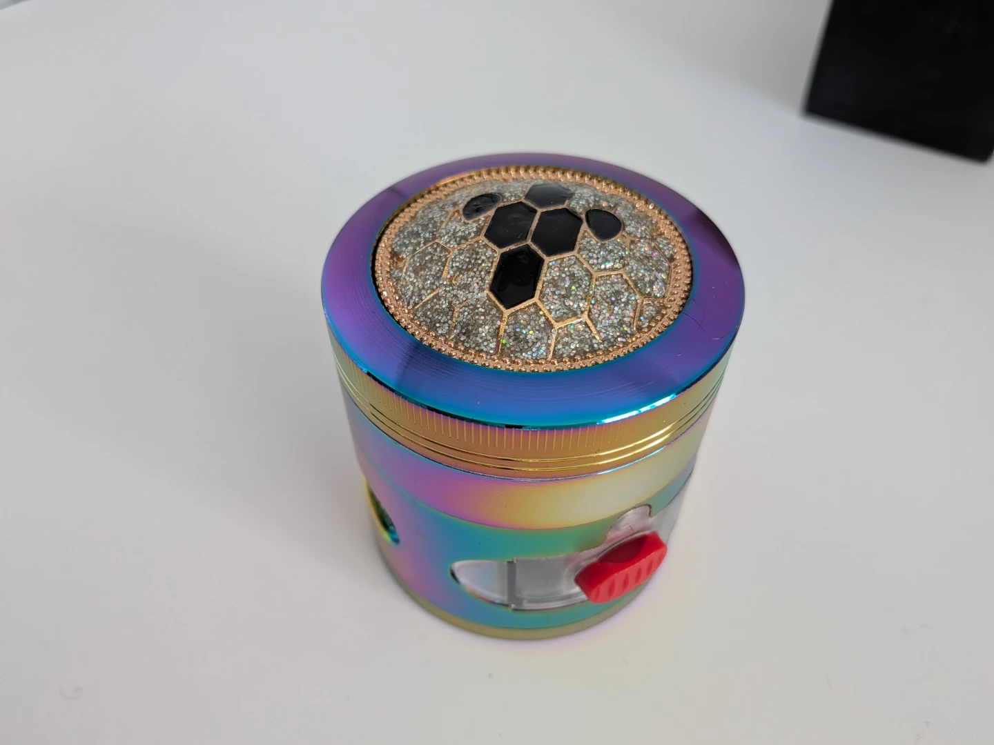 63mm Rainbow 4-Piece Herb Grinder with Collection Tray