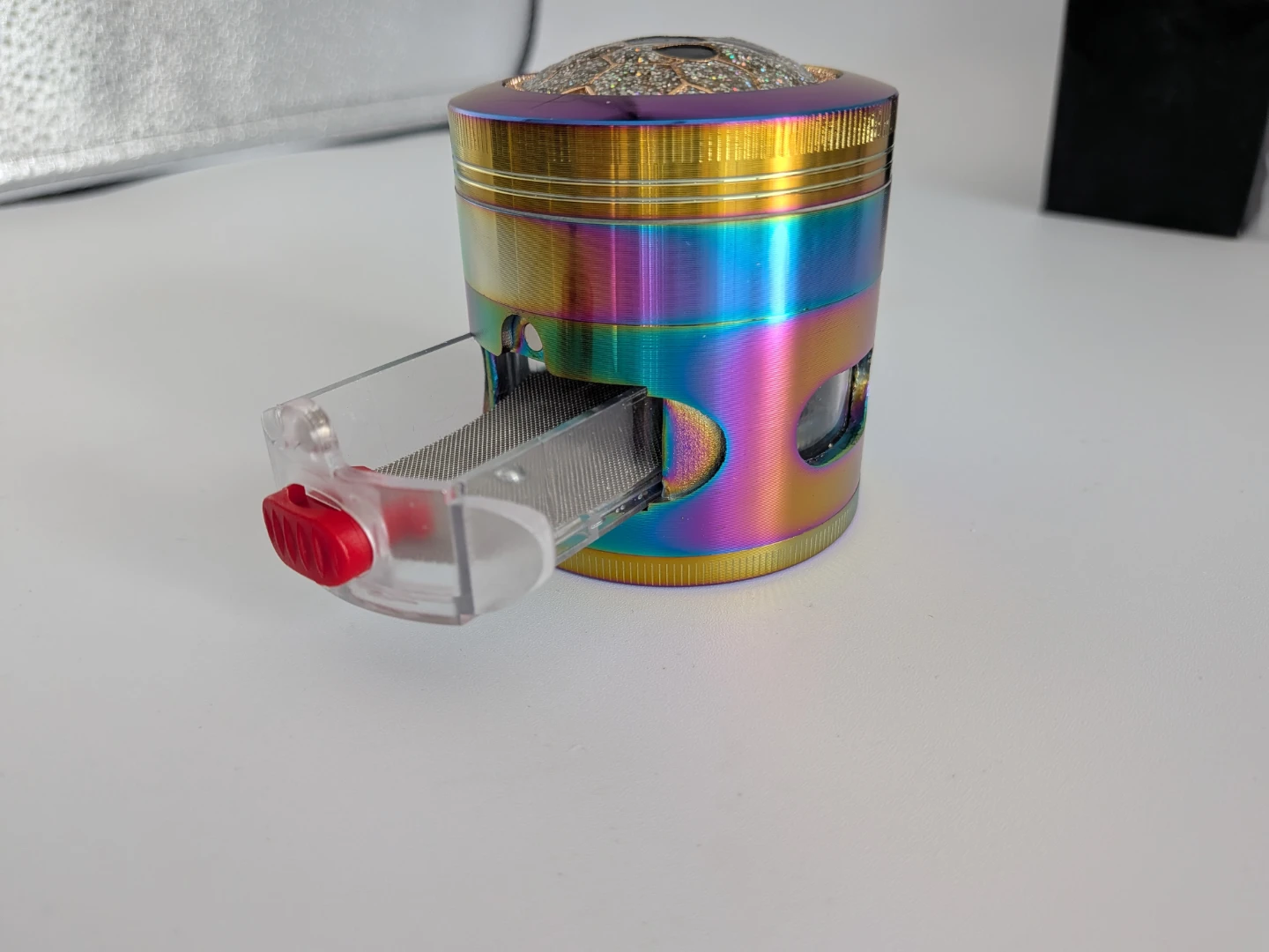 63mm Rainbow 4-Piece Herb Grinder with Collection Tray - photo 4
