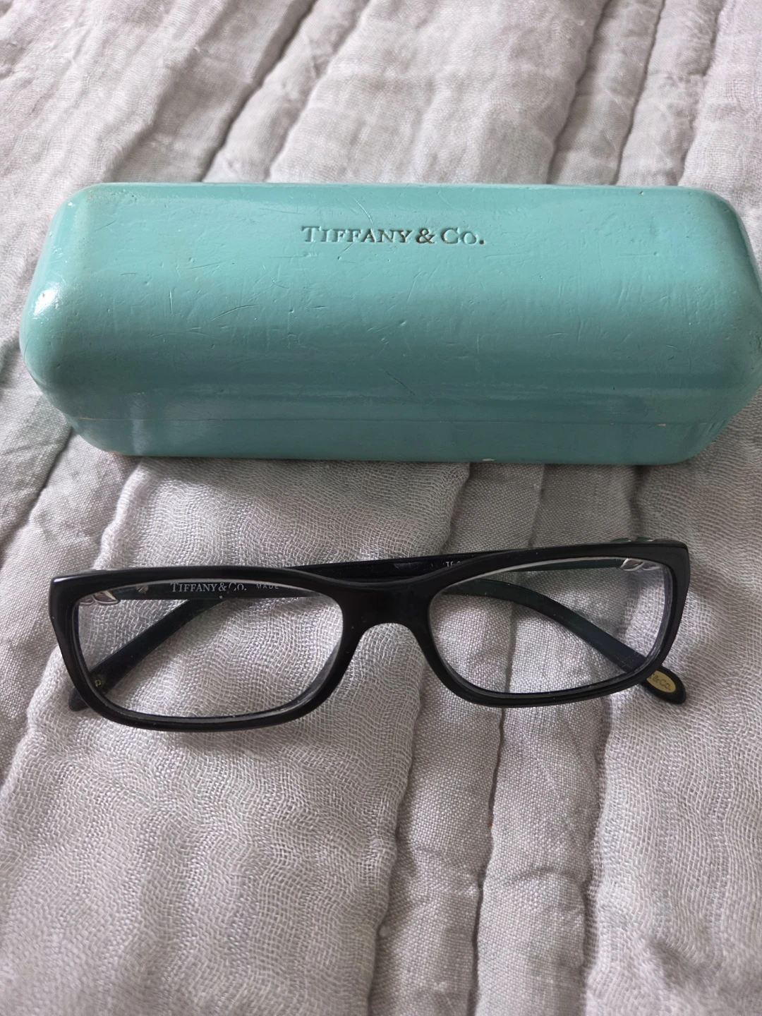 Tiffany & Co. Black Eyeglasses with Case