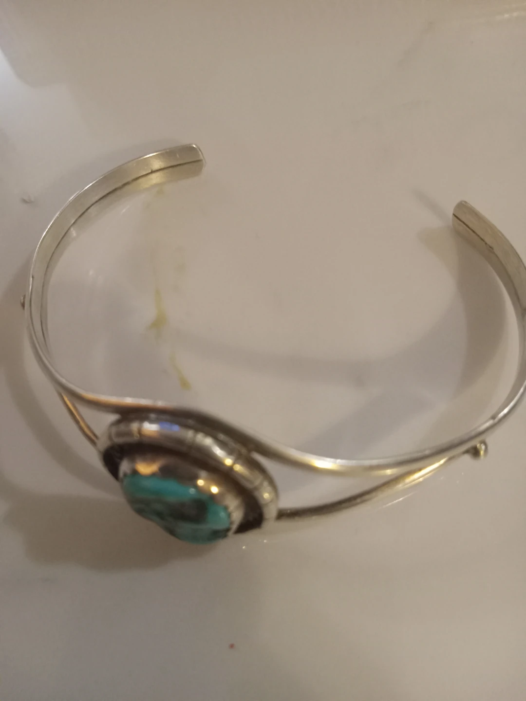 Sterling Silver Turquoise Cuff Bracelet by T. Benally - photo 2