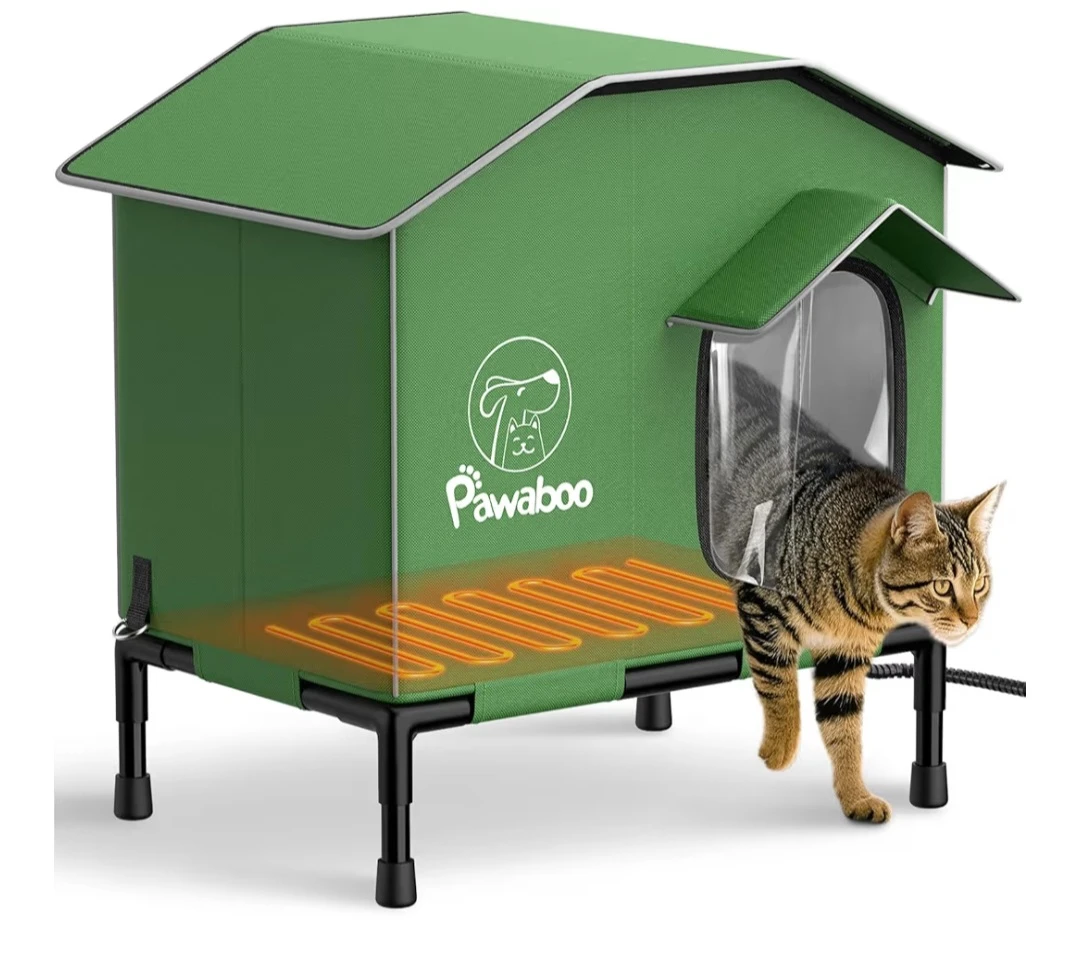 Pawaboo Heated Cat House Outdoor/Indoor
