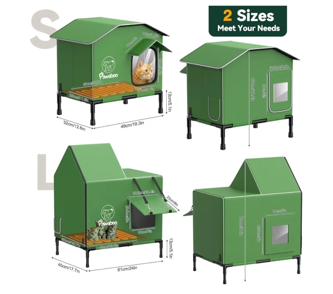 Pawaboo Heated Cat House Outdoor/Indoor - photo 3