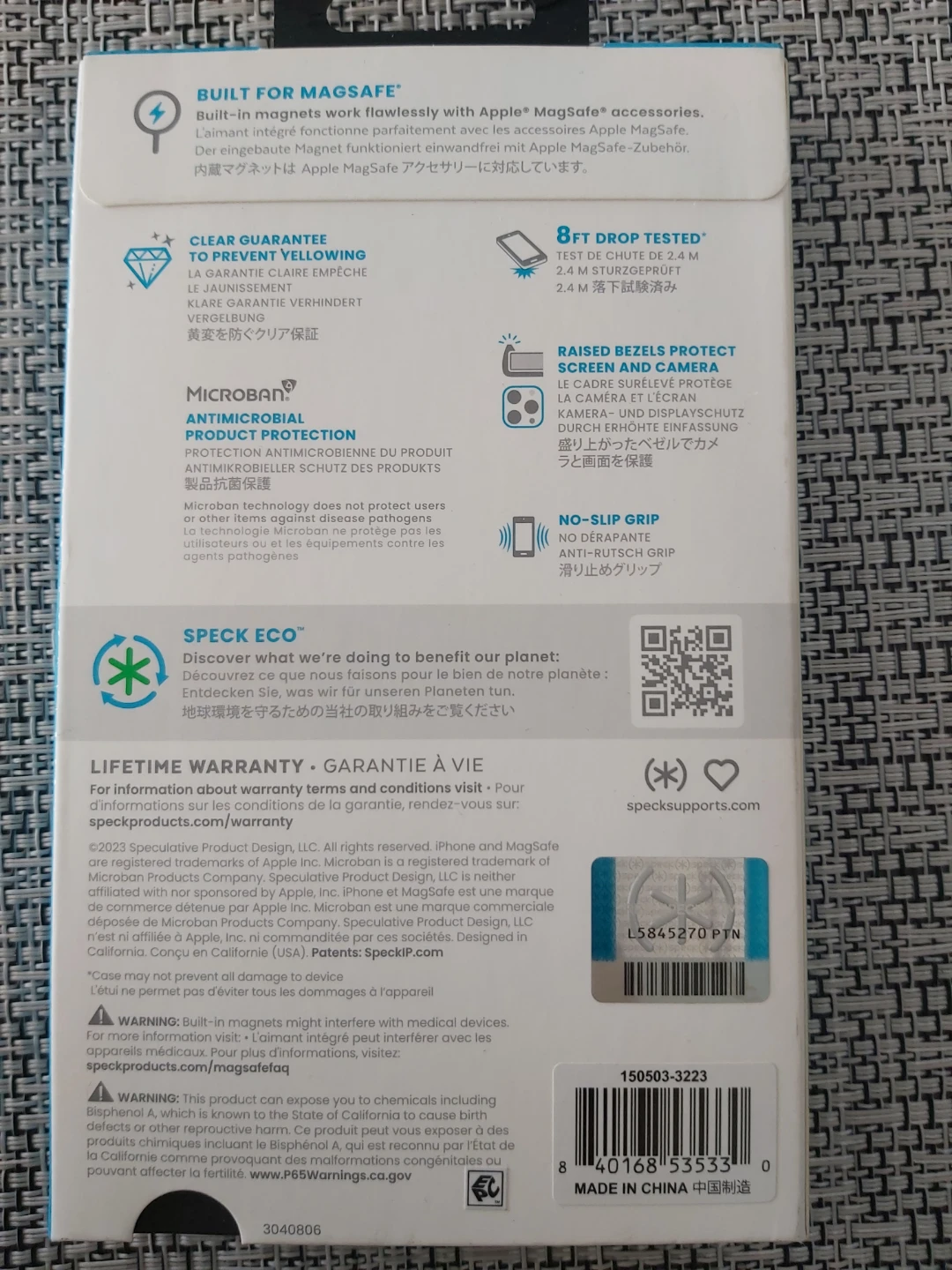Speck GEMSHELL GRIP iPhone 15 Pro Case - Clear - photo 2