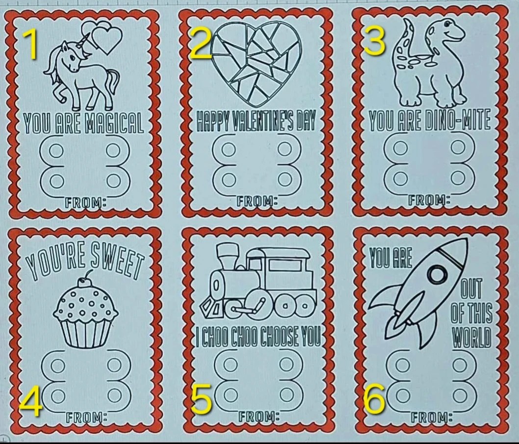 Valentine's Day Colouring Cards - photo 4