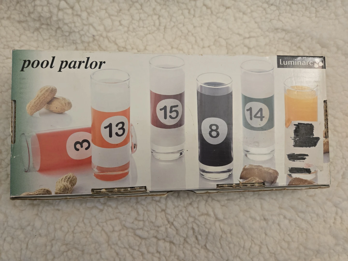 Vintage Luminarc Pool Parlor Shooters Glasses Set of 6 - photo 2