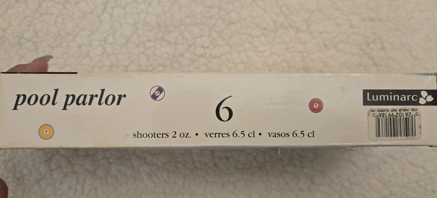 Vintage Luminarc Pool Parlor Shooters Glasses Set of 6 - photo 3