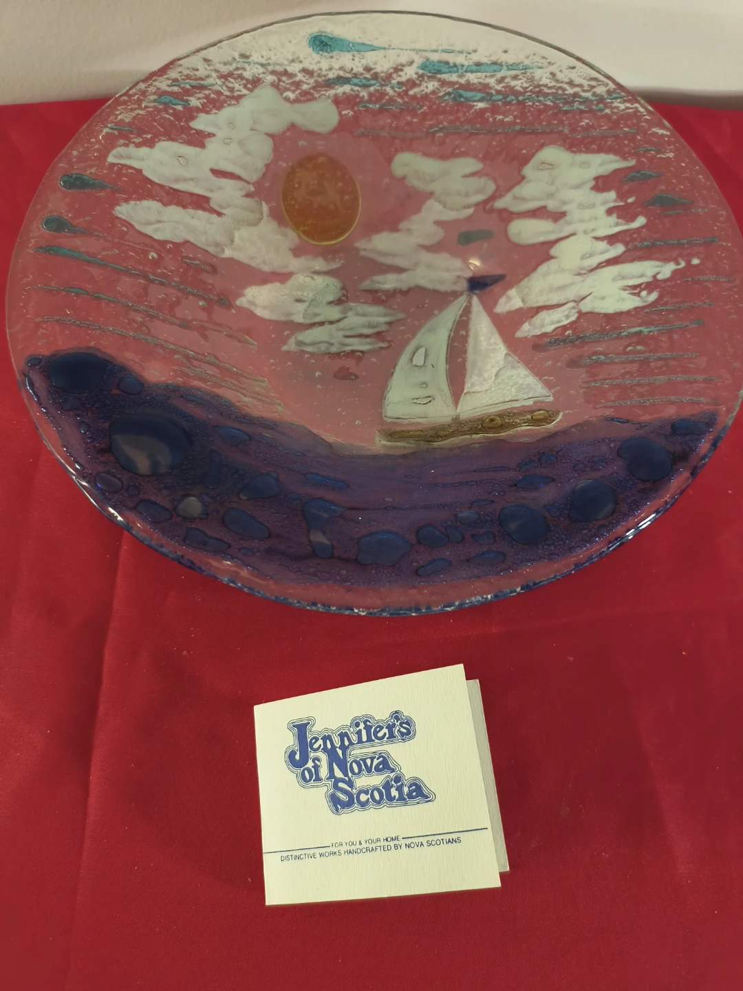 Jennifer's of Nova Scotia Bubble Glass Sailboat Dish🏆