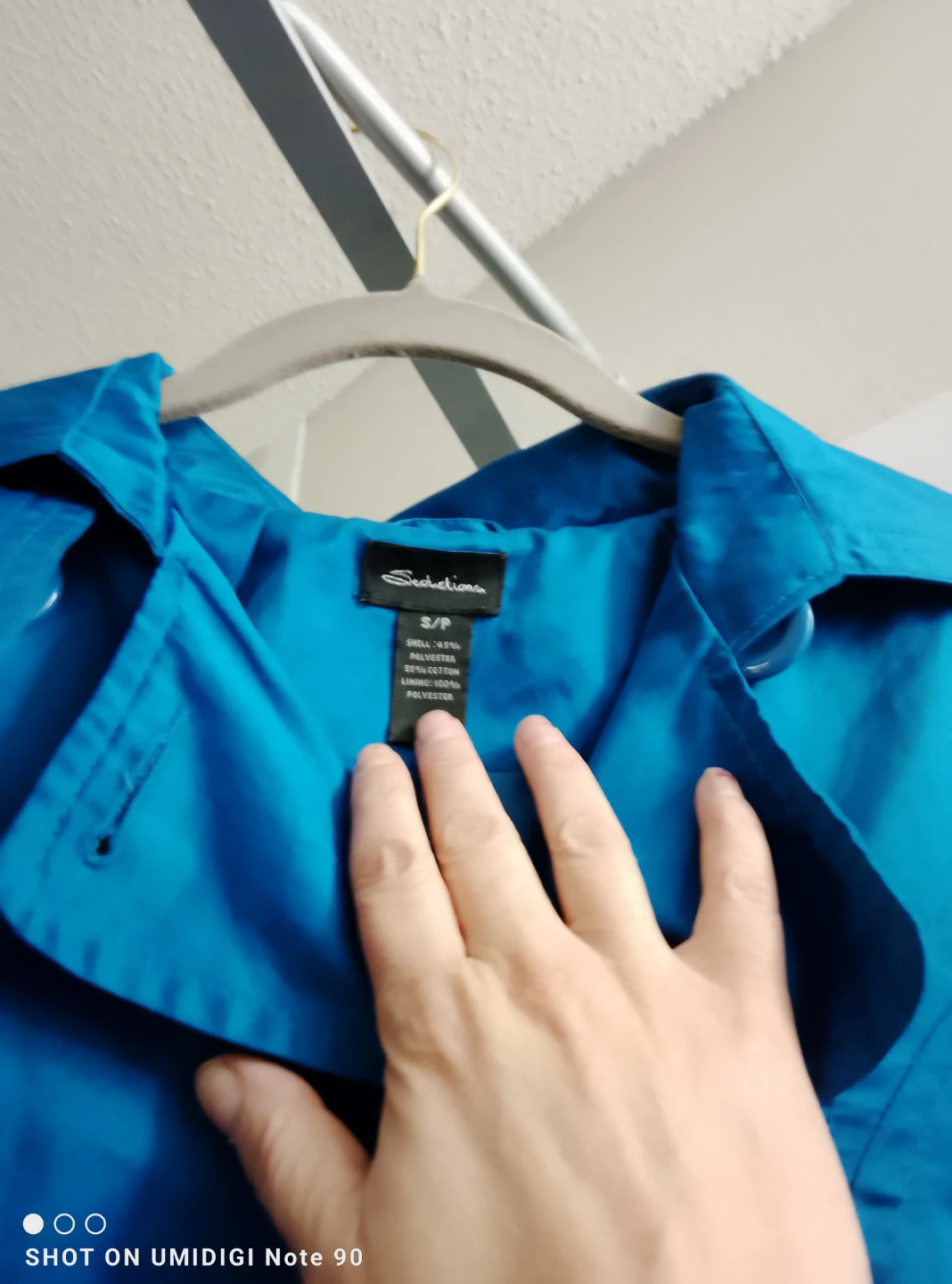 Seddonam Blue Trench Coat Size S/P