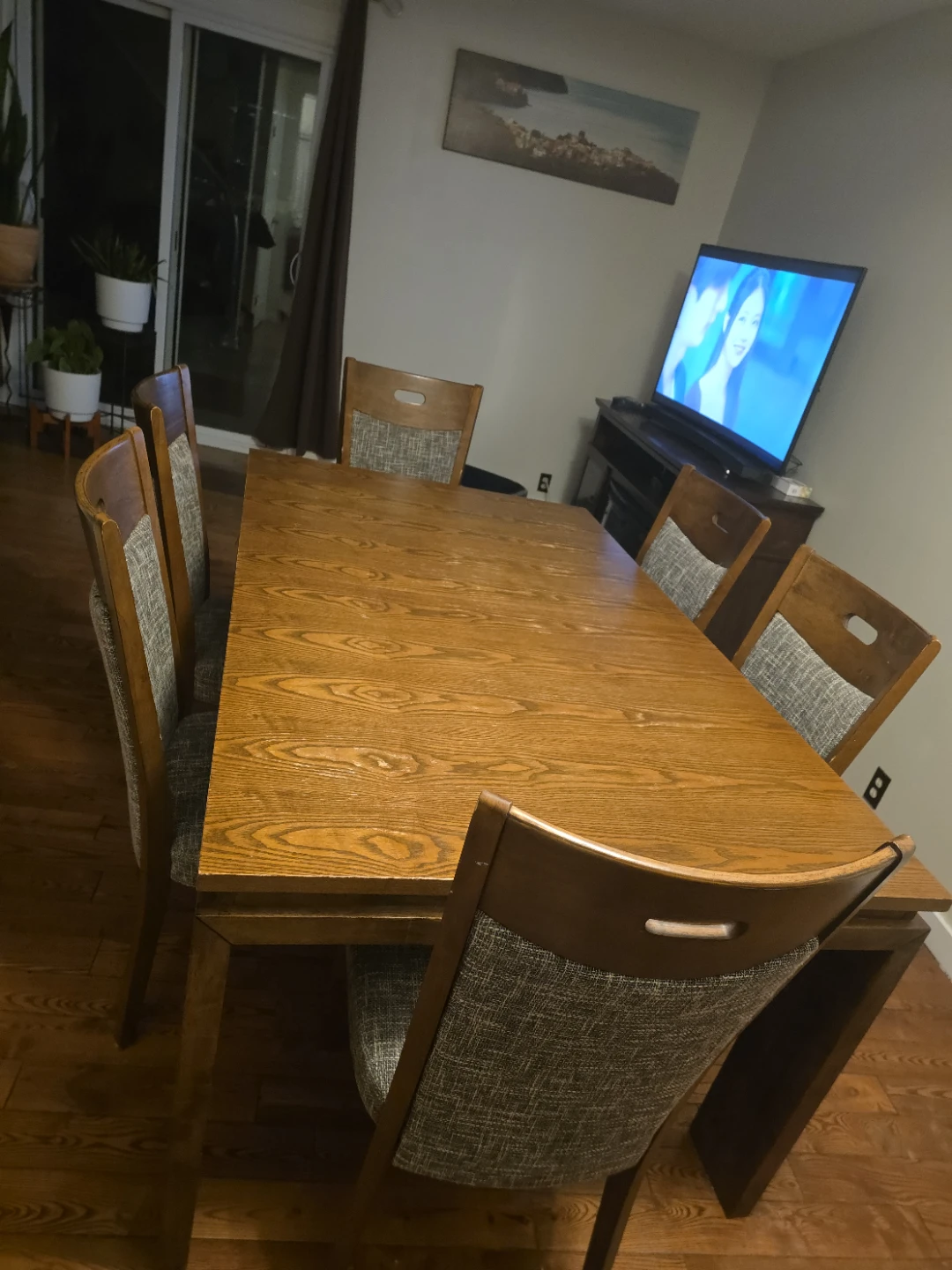 Wooden Dining Table with 6 Chairs - photo 2