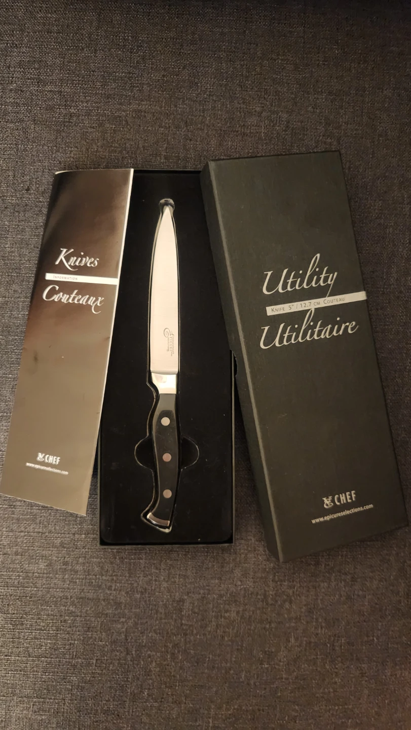 New Epicure Selections Chef Utility Knife 5" 🏆 - photo 2