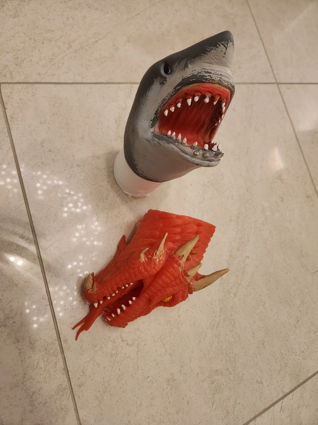 Shark and Dragon Hand Puppets