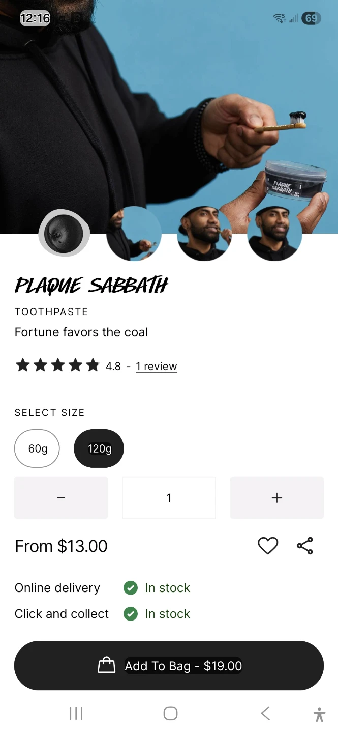 Plaque Sabbath Toothpaste - 120g