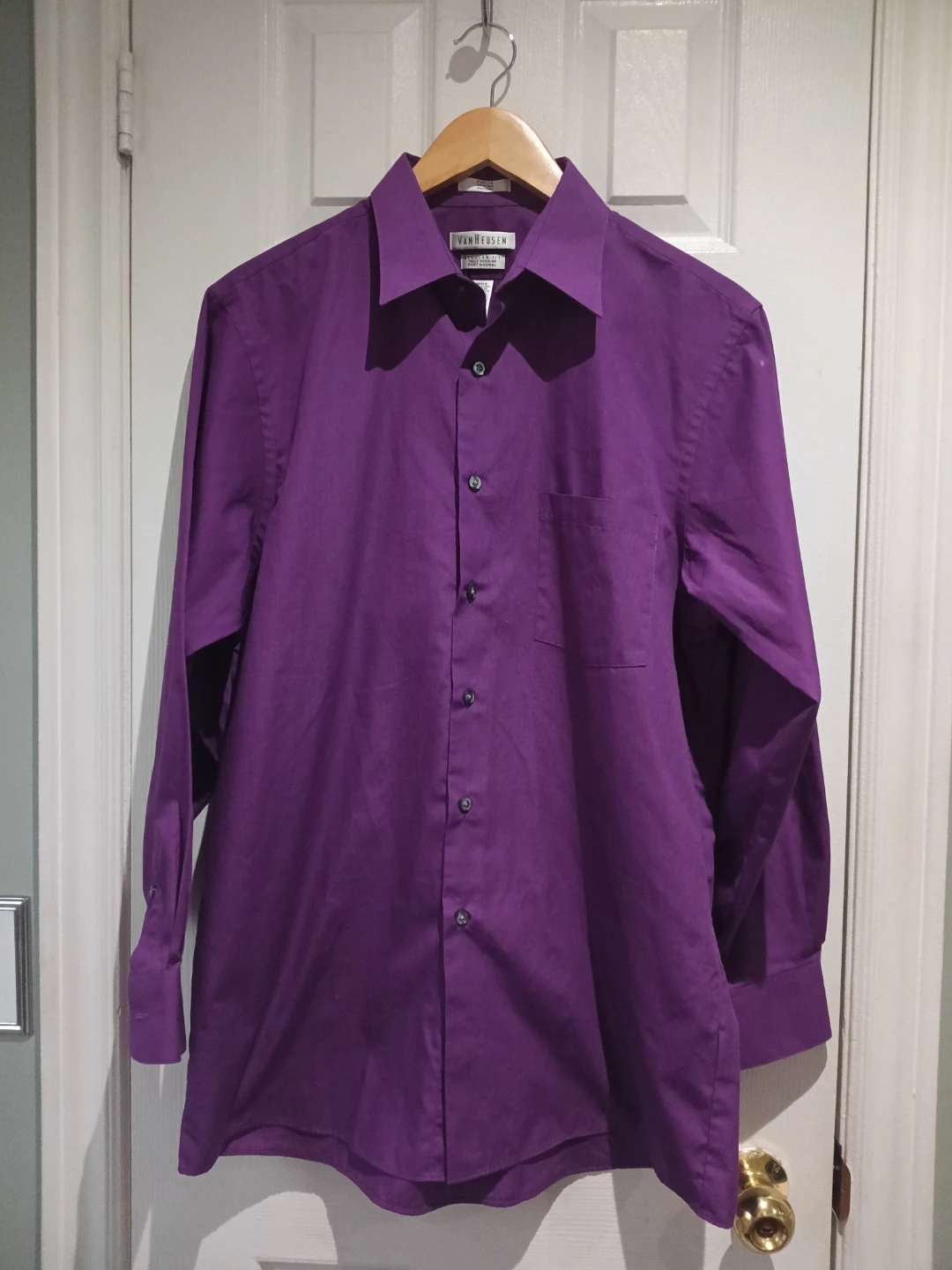 Van Heusen Purple Dress Shirt - Regular Fit - Size 15 1/2 32/33
