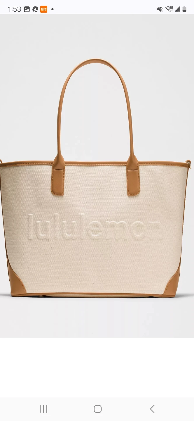 Lululemon Canvas Tote Bag - new, firm price